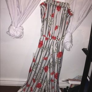 Strapless pants suit